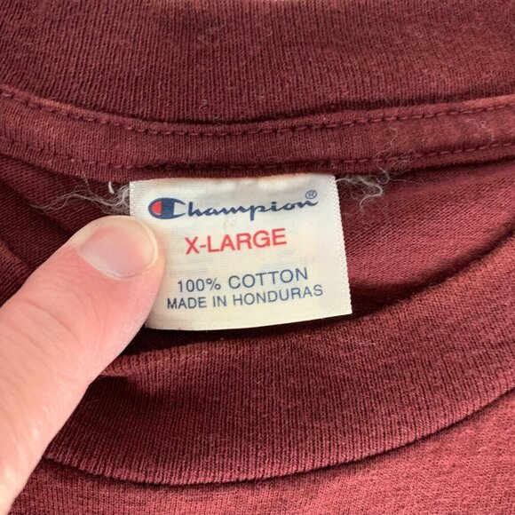 Fordham Rams NCAA Maroon Champion Short Sleeve Crewneck Shirt Mens XL - Picture 3 of 5